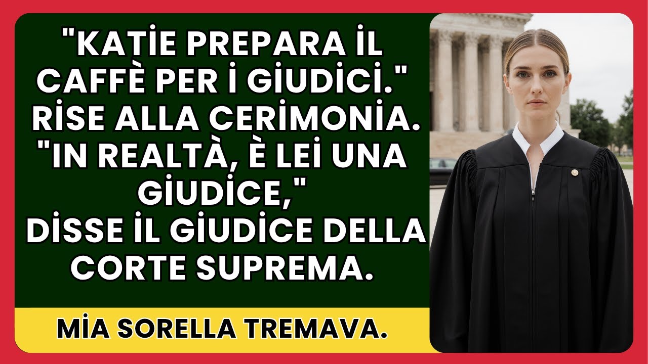 «Fa il caffè per i giudici»,rise mia sorella.Poi il giudice Winters disse:«In realtà,è un giudice»