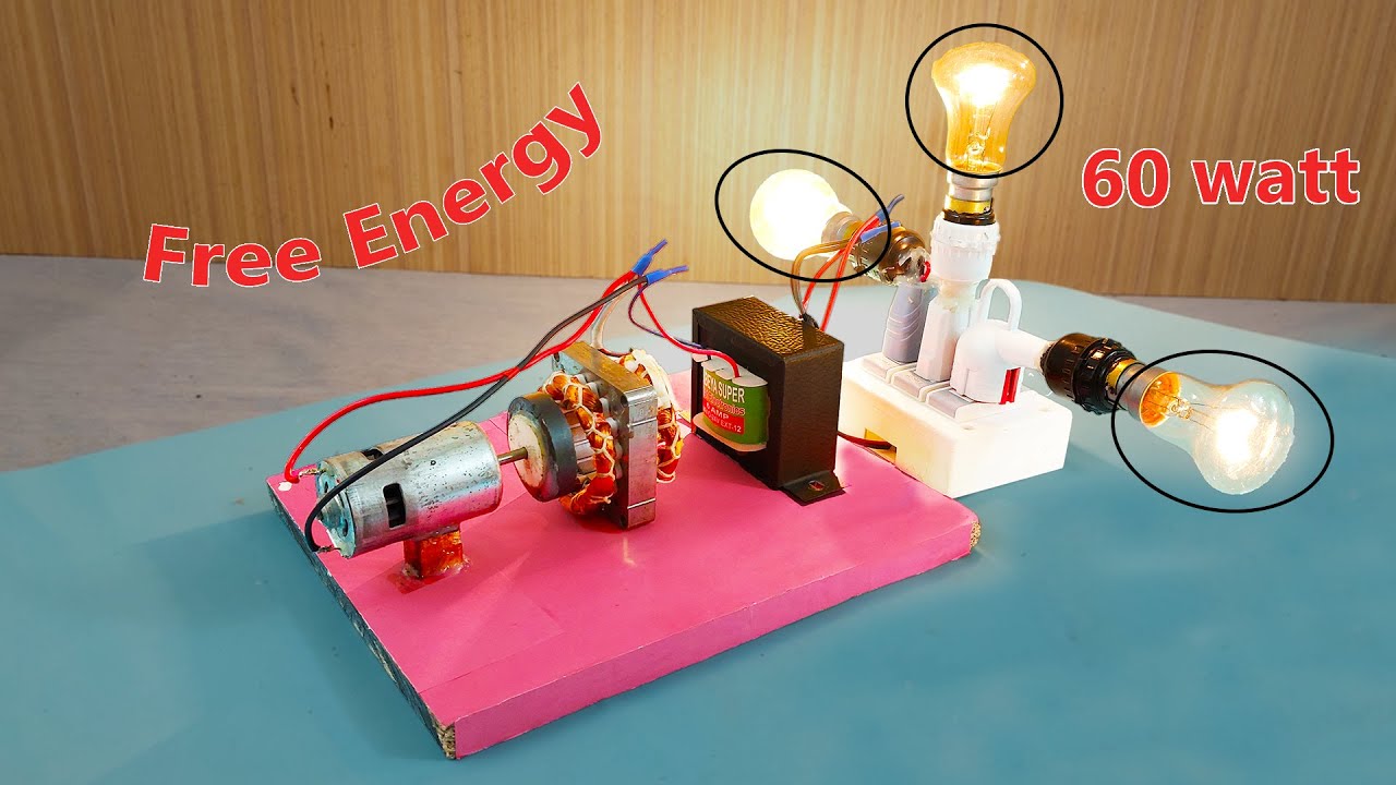 How To Make Free Energy Generator With Magnet And DC Motor | Simple ...
