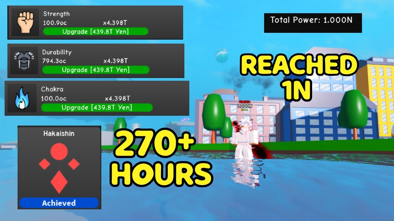 REACHED 1N AFTER 272 HOURS!  RANKED UP TO HAKAISHIN!  ANIME FIGHTING SIMULATOR!