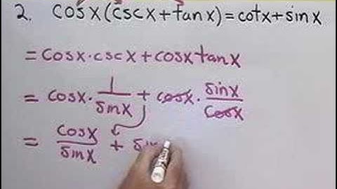 Trigonometry: Identities 1