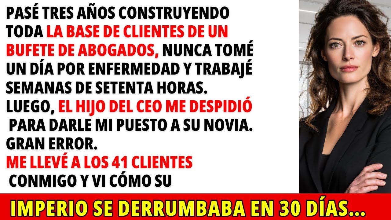 Me despidió el hijo del CEO, así que me llevé a los 41 clientes conmigo.