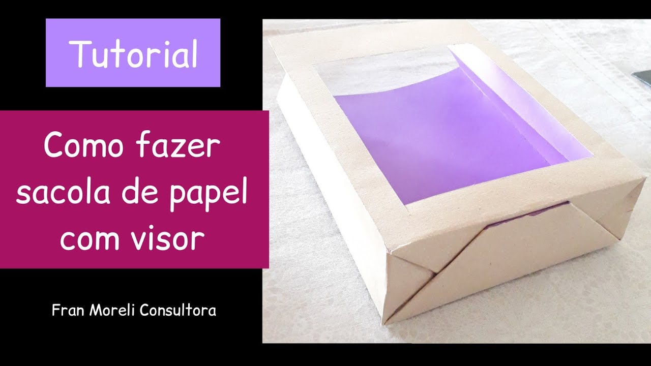 COMO FAZER SACOLA COM VISOR PARA KITS - por  Fran Moreli