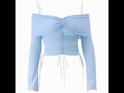 أي أجمل بلوزة زرقاء