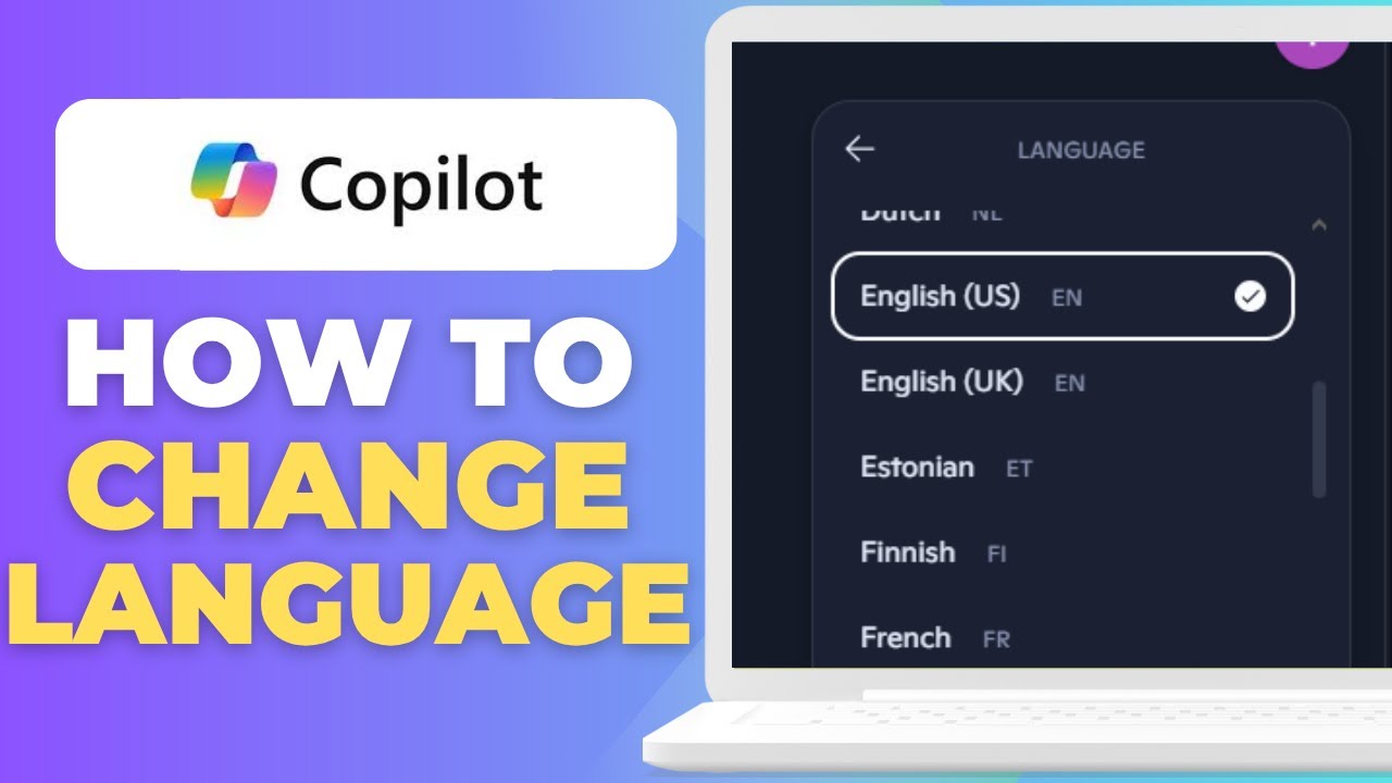 How To Change Language On Microsoft Copilot - YouTube