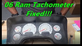 06 Dodge Ram Tachometer doesn't work. We Fixed it!! Gauge malfunction due to driver chip Bad solder