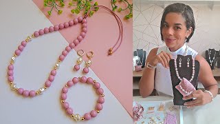 Como fazer Conjunto Isa Completo passo a passo. Colar, brincos, pulseira