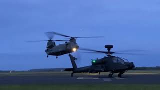 Royal Air Force Chinook Army Air Corps Apache Ar Raf Odiham 14Th April 2025.