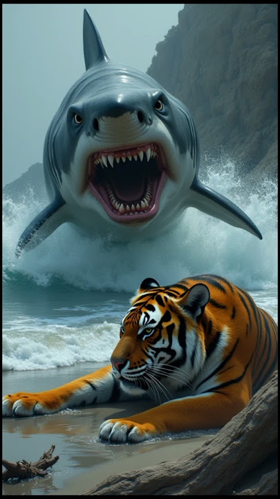 Shark vs tiger vs lion.