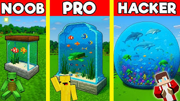 AQUARIUM Build Battle In Minecraft - NOOB VS PRO CHALLENGE - Maizen Mizen Mazien Parody