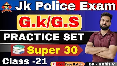 Jk police Constable Important Gk Gs Questions | jkp mock test by Rohit Verma