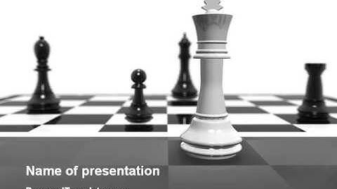 Chess White Begin And Win PowerPoint Template by PoweredTemplate.com