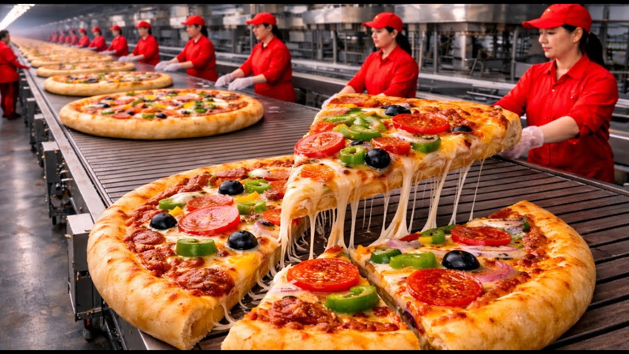 INSIDE PIZZA CRUST FACTORY PROCESS | How Pizza Crust Is Made | Factory Production