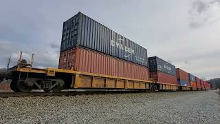 Shiny UP 7284 leads the northbound stack & rack train thru Ooltewah