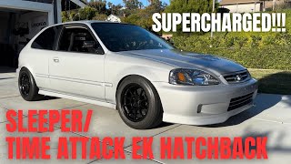 'Silent Beast Unleashed: Supercharged EK Civic Time Attack Build'