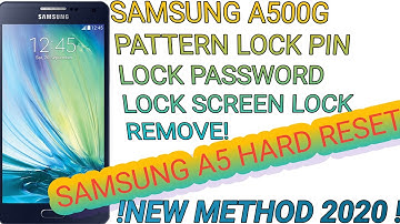 How To Hard Reset Samsung A500G Screen Lock Pattern Lock Pin &Simple & Easy Method 2020 100% Working