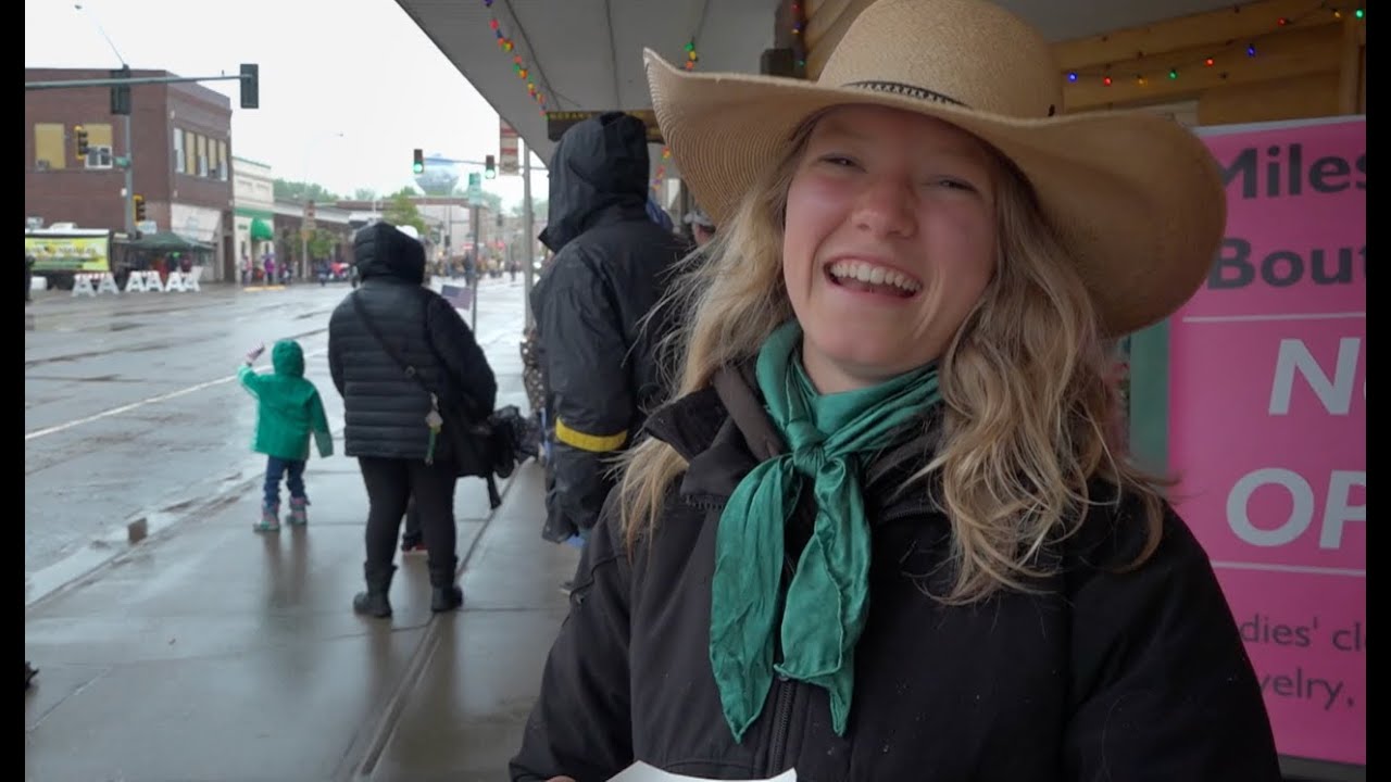 Playing in the mud at the Miles City Bucking Horse Sale
