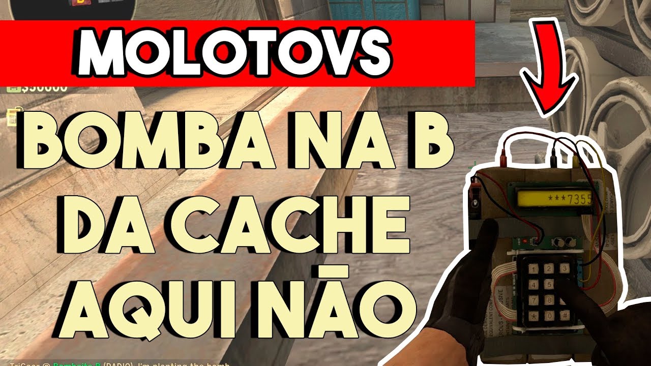 [CS:GO] MOLOTOVS para PARAR O PLANT no BOMB B da CACHE - YouTube