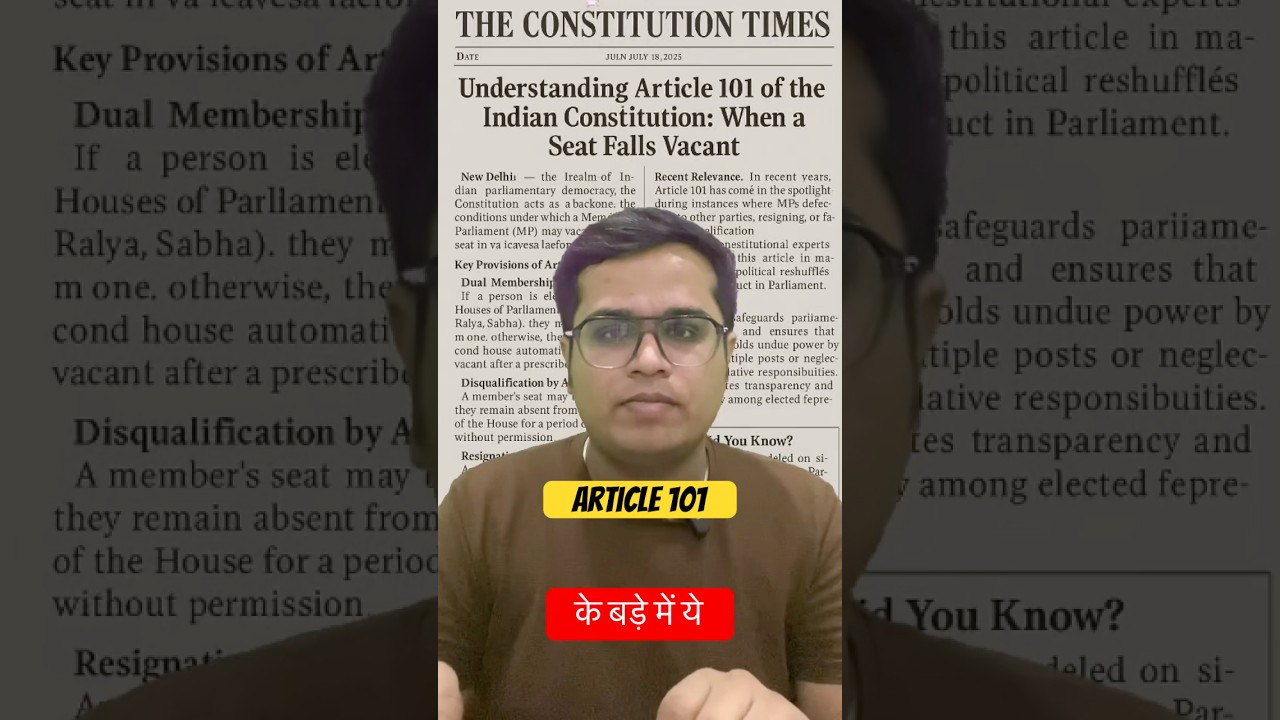 |Article 101| Indian Constitution 