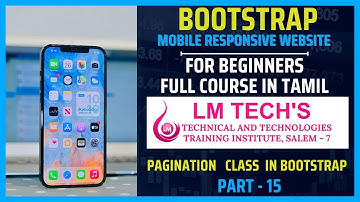 PAGINATION IN BOOTSTRAP  CLASS IN TAMIL | PART - 15| LEARN BOOTSTRAP FULL TUTORIAL IN TAMIL LM TECHS