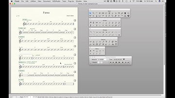 Finale tutorial - Adding a key signature to a band chart.