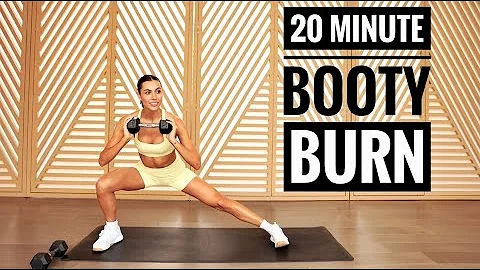 20 Min Booty Burn // Minimal Equipment // Tone and...