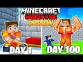 I survived 100 days as a prisoner in minecraft