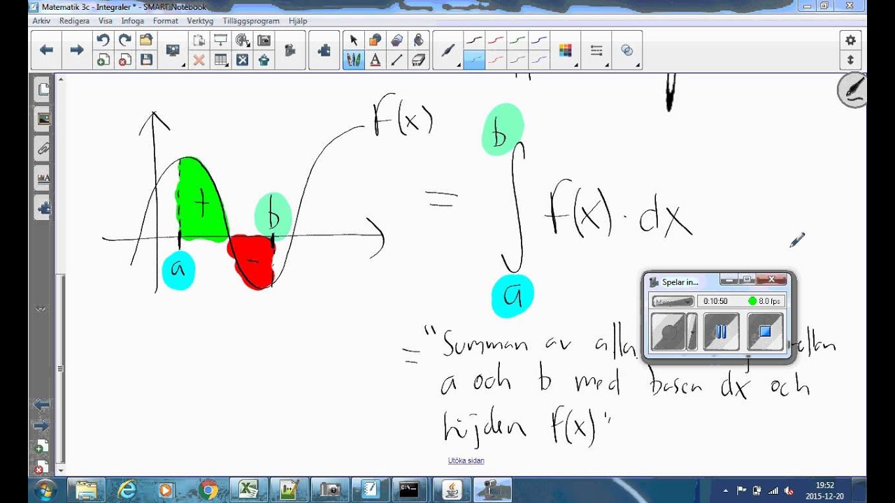 Matematik 3c - Integraler och Integralkalkylens fundamentalsats ( beräkning via prim funktion )