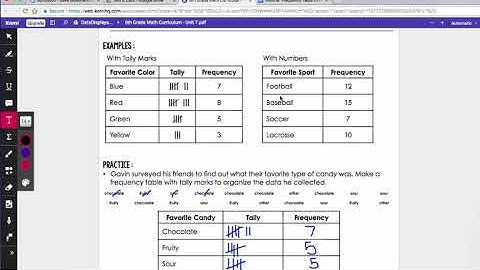 Data - Frequency Table Video Lesson