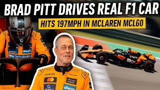 Brad Pitt Drives REAL F1 Car at COTA — Hits 197MPH in McLaren MCL60!
