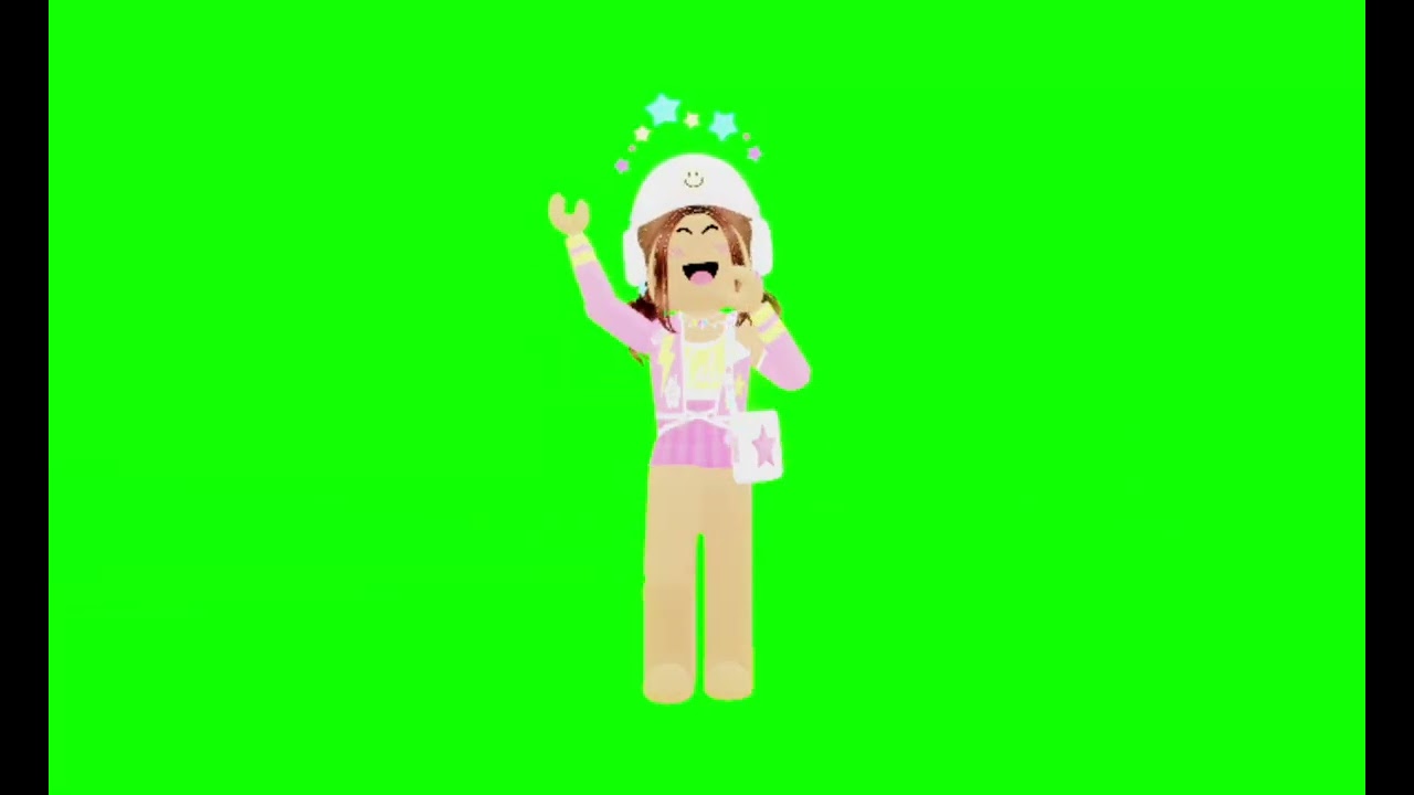 ROBLOX CHARACTER WAVING *preppy* GREEN SCREEN 