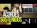 ACORDES SOSTENIDOS DE GUITARRA ¡PASO POR PASO! | APRENDE GUITARRA #3 Prt 4