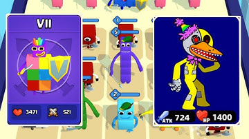 Merge rainbow friends + merge cube number : colour block ⭐⭐⭐⭐⭐ merge simulator game