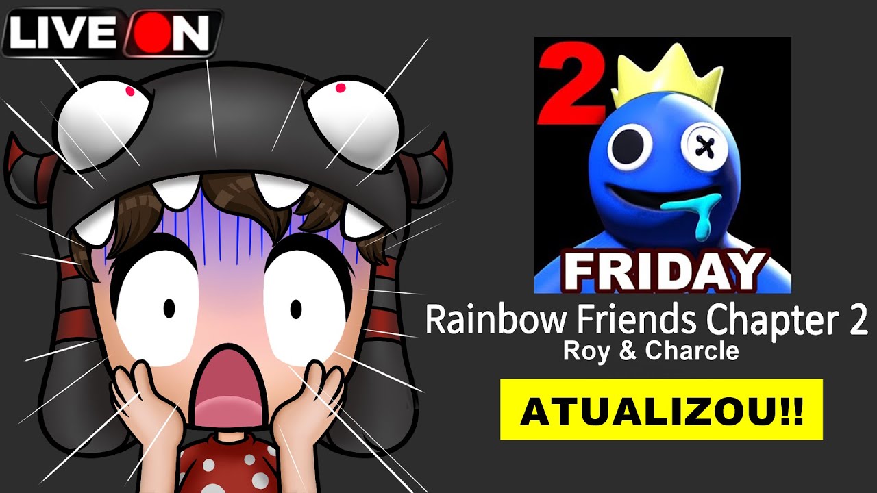 LIVE ON🔴] ROBLOX RAINBOW FRIENDS CAPITULO 2! JOGANDO COM OS INSCRITOS AO  VIVO 