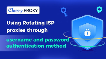 Using Rotating ISP Proxies through username and password authentication method.