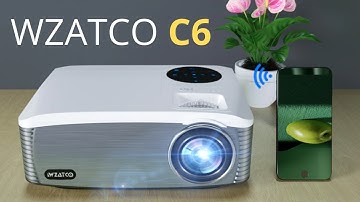 WZATCO C6 Home Theater Projector | Android 11, 300 Inch, 6D Keystone, 4K