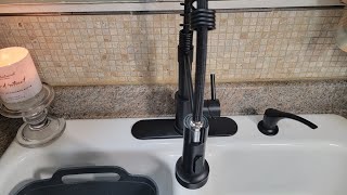 Amazon Black Kitchen Faucet Unboxing ( before & after )