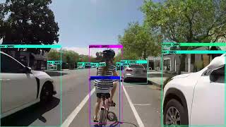 Real-time GPU accelerated object detection on bike ride.