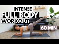 1 HOUR INTENSE FULL BODY PILATES WORKOUT | Intermediate Mat Pilates At Home | No Equipment