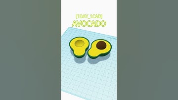 [1DAY_1CAD] AVOCADO #shorts #tinkercad #project