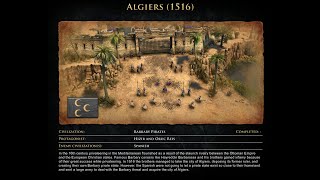 BARBAROSSA CONQUERS ALGIERS! PIRATES VS SPANISH POWER (1516) | AOE 3 The Algiers