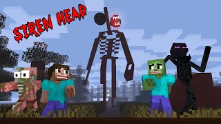 Monster School : SIREN HEAD ATTACK - Minecraft Animation