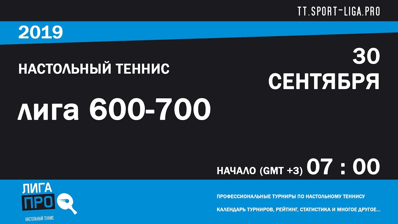 Настольный теннис. Лига Про. Турнир 30 сентября 2019г. Муж. Рейтинг 600-700 promise rings