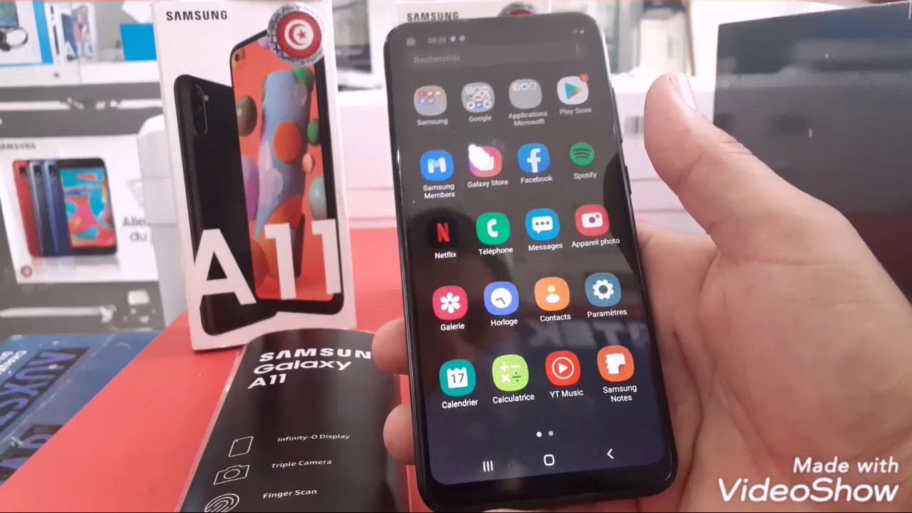 How to put a fingerprint in Samsung galaxy A11 - YouTube