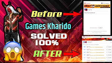Games Kharido & Codashop Top Up Problem || Game Kharido Maintenance Problem
