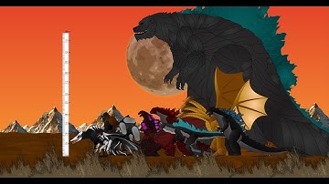 Monsters Size Comparison 1 - Kong, King Ghidorah, M.U.T.O, Skull crawler | PANDY Animation 5