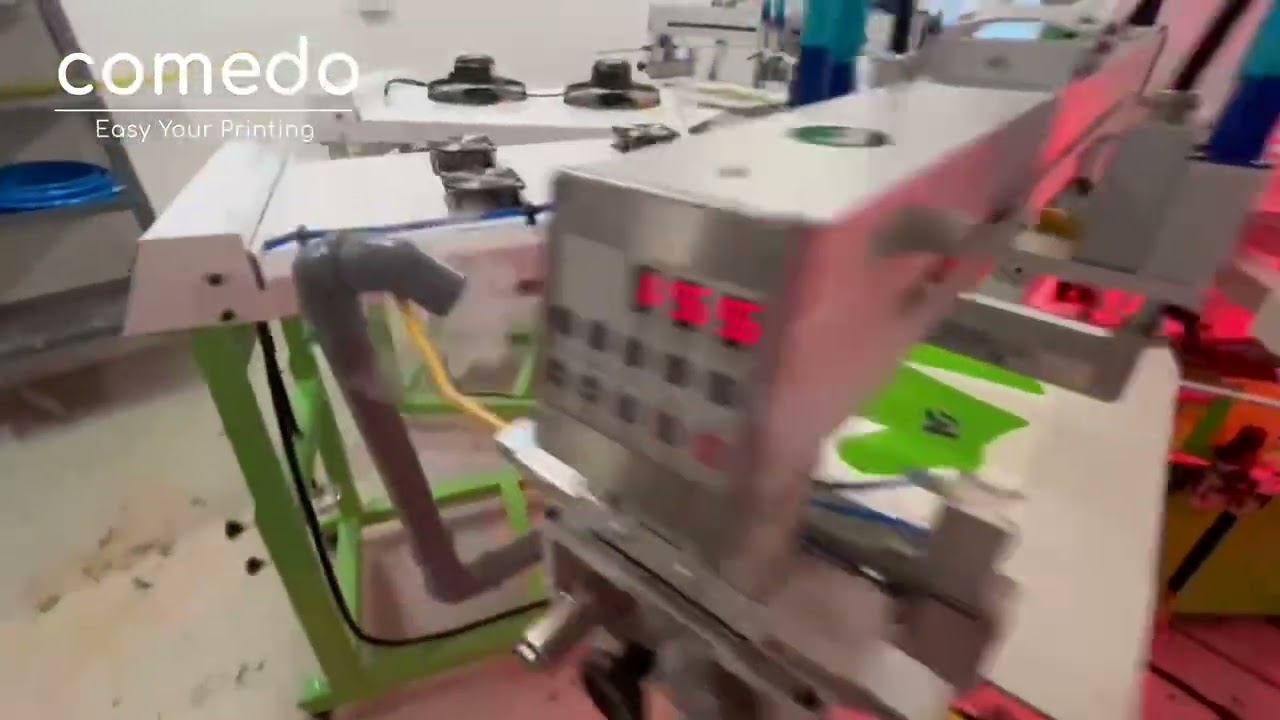 Comedo 4 color 14 station automatically rotary Machine. We do install and training in Hungary.