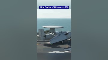 Chinese KJ-600 Shows Wing Folding on Carrier Deck!!
