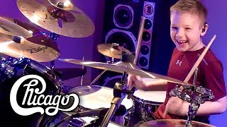 MAKE ME SMILE - CHICAGO (8 year old Drummer) Drum Cover chords