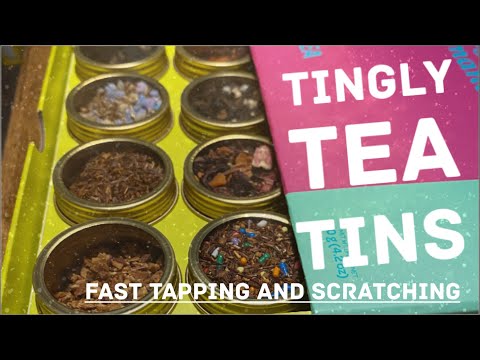 ASMR: Lofi tingly tea tins (Fast tapping and scratching + camera tapping) No talking