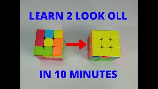 beginner oll or 2 look oll. orientation of the last layer. The easiest algorithms and the fastest.